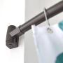 PrettyHome Adjustable Curved Shower Curtain Rod Rustproof Expandable Aluminum Metal Shower Rod 38-72 Inches Telescoping Design Exquisite Customizable for Bathroom,Bronze