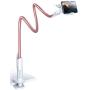 Gooseneck Bed Phone Holder Mount - Lamicall Flexible Long Arm Clip Clamp for Desk, Bendy Lazy Arm Bracket, Overhead Mount Stand Compatible with Phone 12 Mini 11 Pro Xs Max XR X 8 7 6 Plus - Rose Gold