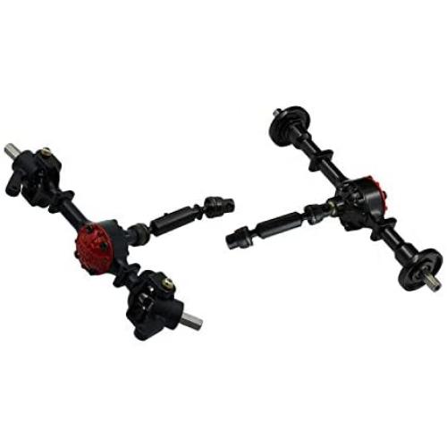 Facibom Metal Front Rear Bridge Axle Differential Gear for WPL B14 B24 B16 B36 C14 C24 C34 1/16 RC Car Upgrade Parts,Black