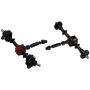 Facibom Metal Front Rear Bridge Axle Differential Gear for WPL B14 B24 B16 B36 C14 C24 C34 1/16 RC Car Upgrade Parts,Black