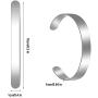 Hicarer 18 Pieces Bracelet Blanks Stainless Steel Bangle Blanks DIY Cuff Bracelet Blanks for Making Presents Stamping Jewelry, 3/8 x 6 Inches