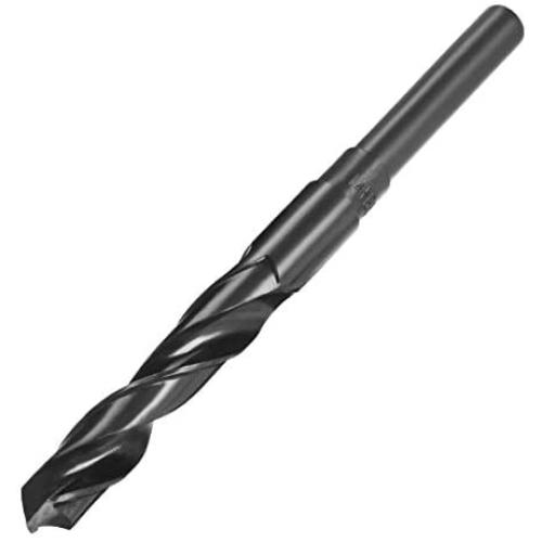 uxcell Reduced Shank Drill Bit 14mm High Speed Steel HSS 9341 Black Oxide with 1/2 Inch Straight Shank