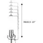 Lamp Shade Harp Bracket 6-10 inch Adjustable Holder Support and 3/8 inch Standard Saddle/E12/E26 Light Base UNO Fitter Adapter Converter Finial Set Parts, Tall 6 7 8 9 10 inch for Spider Shade Lamp Shade Harp Bracket 6-10 inch Adjustable Holder Support and 3/8 inch Standard Saddle/E12/E26 Light Base UNO Fitter Adapter Converter Finial Set Parts, Tall 6 7 8 9 10 inch for Spider Shade
