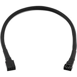 CRJ Male Mini 4-Pin GPU Fan to Female 4-Pin PWM All Black Sleeved Adapter Cable