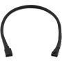 CRJ Male Mini 4-Pin GPU Fan to Female 4-Pin PWM All Black Sleeved Adapter Cable
