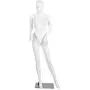 Giantex Female Mannequin Dress Form Display Manikin Torso Stand Realistic Metal Stand Plastic Detachable Clothing Full Body Mannequin W/Base White 5.8 FT, White