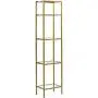 Crosley Furniture Aimee Narrow Etagere Bookcase - Gold and Glass Crosley Furniture Aimee Narrow Etagere Bookcase - Gold and Glass