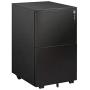 DEVAISE Vertical File Cabinet with Lock, Mobile Filing Cabinet for Legal/Letter/A4 Files, Fully Assembled Except Wheels, Black
