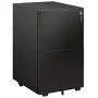 DEVAISE Vertical File Cabinet with Lock, Mobile Filing Cabinet for Legal/Letter/A4 Files, Fully Assembled Except Wheels, Black
