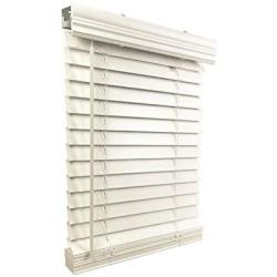 US Window And Floor 2'' Faux Wood 70.5'' W x 60'' H, Inside Mount Cordless Blinds, 70.5 x 60, White