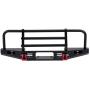 Joguly Metal TRX4 Front Bumper with Led Lights for Traxxas TRX4 Axial SCX10 SCX10 II 90046 90047 RC Car Crawler Upgrade Part, Aluminum Alloy (Black)