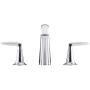 KOHLER Alteo 2-Handle Widespread Bathroom Faucet with Metal Drain Assembly in Polished Chrome, K-45102-4-CP