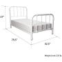 DHP Jenny Lind Metal Twin Bed Frame in White