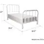 DHP Jenny Lind Metal Twin Bed Frame in White DHP Jenny Lind Metal Twin Bed Frame in White