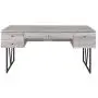 Analiese 4-drawer Writing Desk Grey Driftwood and Black Analiese 4-drawer Writing Desk Grey Driftwood and Black
