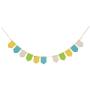 Glitzhome Easter Hanging Decor Wooden Happy Easter Banner Rustic Garland for Indoor Festive Party Home School Decoration