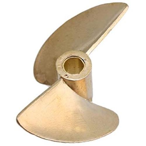 Mxfans Dia 4mm Shaft Center Hole RC Boat 2 Leaves Brass Propeller Dia 37mm P1.4