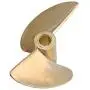 Mxfans Dia 4mm Shaft Center Hole RC Boat 2 Leaves Brass Propeller Dia 37mm P1.4