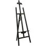 Marble Field Adjustable Wooden Tripod Easel Display Floor Easel Sketch Painting Portable, Black