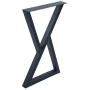 Weven Industrial Metal Modern 2 Pcs (H28'' x W17.5'') Furniture Legs Rustic Decory Triangle Shape Table Legs,Heavy Duty Metal Desk Legs,Dining Table Legs,DIY Cast Iron Bench Legs,Black