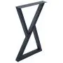 Weven Industrial Metal Modern 2 Pcs (H28'' x W17.5'') Furniture Legs Rustic Decory Triangle Shape Table Legs,Heavy Duty Metal Desk Legs,Dining Table Legs,DIY Cast Iron Bench Legs,Black