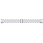 Compatible with Samsung Galaxy Fit SM-R370 Bands, Galaxy Fit Watch Band Solid Stainless Steel Metal Replacement Bracelet Strap for Galaxy Fit SM-R370 Smart Watch, Adjustable (Silver)