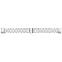 Compatible with Samsung Galaxy Fit SM-R370 Bands, Galaxy Fit Watch Band Solid Stainless Steel Metal Replacement Bracelet Strap for Galaxy Fit SM-R370 Smart Watch, Adjustable (Silver)