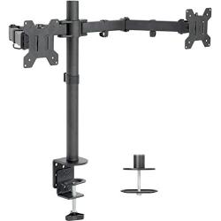 VIVO Dual LCD Monitor Desk Mount Stand Heavy Duty Fully Adjustable fits 2 /Two Screens up to 27'' (STAND-V002)