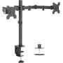 VIVO Dual LCD Monitor Desk Mount Stand Heavy Duty Fully Adjustable fits 2 /Two Screens up to 27'' (STAND-V002)