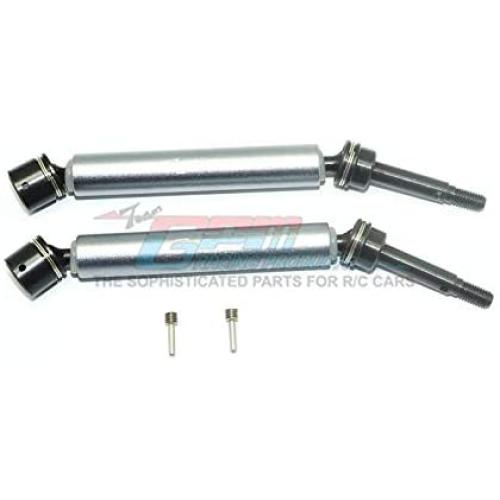 Losi 1/10 Rock Rey 4WD Rock Racer (LOS03009) Upgrade Parts Harden Steel #45 Front Axle with Alloy Body - 1Pr Set Gray Silver