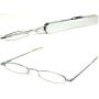 I-Mag Mini Metal Spring Hinge Reading Glasses with Slide Open Hard Case (Silver, 2.50)