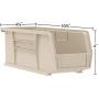Akro-Mils 30224 AkroBins Plastic Storage Bin Hanging Stacking Containers, (11-Inch x 4-Inch x 4-Inch), Yellow, (12-Pack) (30224YELLO)