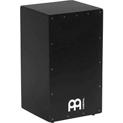 Meinl Percussion MCAJ200BK Black Stealth Cajon with Internal Snares, Birch Frontplate and Resonant MDF Body