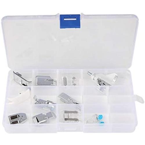 11PCS Multifunctional Domestic Sewing Machine Parts Press Foot Spare Parts Sew Machine Accessories Kit Set(Clear Box)