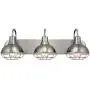 Kira Home Liberty 24'' 3-Light Modern Industrial Vanity/Bathroom, Kitchen Light + Metal Cage Shades, Brushed Nickel Finish Kira Home Liberty 24'' 3-Light Modern Industrial Vanity/Bathroom, Kitchen Light + Metal Cage Shades, Brushed Nickel Finish