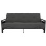 DHP Henley Metal Arm Futon Frame, Industrial Loft Design, Converts to Sleeper, Black Sturdy Metal