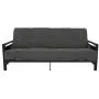 DHP Henley Metal Arm Futon Frame, Industrial Loft Design, Converts to Sleeper, Black Sturdy Metal