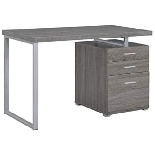 Coaster Home Furniture Brennan 3-Drawer Reversible set up Office Desk | Weathered Grey