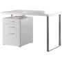 Coaster Home Furniture Brennan 3-Drawer Reversible set up Office Desk | White