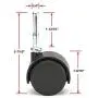Shop Vac 6774200 Single 1'' Caster Wheel Replacement