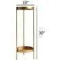 LITA Plant Stand with 2 Tier Tall Metal Flower Plants Pot Holder Display Shelf for Indoor or Outdoor Plants Corner Display - Glod Dia. 10'' x H 30'' LITA Plant Stand with 2 Tier Tall Metal Flower Plants Pot Holder Display Shelf for Indoor or Outdoor Plants Corner Display - Glod Dia. 10'' x H 30''