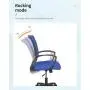 Home Office Chair Mid Back PC Swivel Lumbar Support Adjustable Desk Task Computer Ergonomic Comfortable Mesh Chair with Armrest (Blue) Home Office Chair Mid Back PC Swivel Lumbar Support Adjustable Desk Task Computer Ergonomic Comfortable Mesh Chair with Armrest (Blue)