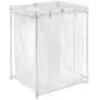 mDesign Laundry Hamper Organizer/Sorter with Metal Stand and 2 Removable Large Mesh Bags - Portable - Double Hamper Design - White mDesign Laundry Hamper Organizer/Sorter with Metal Stand and 2 Removable Large Mesh Bags - Portable - Double Hamper Design - White