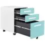File Cabinet Mobile, Merax 3 Drawer Metal Pedestal Filing Cabinets w/ 2 Lock Keys, 5 Rolling Casters, Fully Assembled Storage for Home Office Modern Vertical Hanging Folders A4 Letter Size,Light Blue File Cabinet Mobile, Merax 3 Drawer Metal Pedestal Filing Cabinets w/ 2 Lock Keys, 5 Rolling Casters, Fully Assembled Storage for Home Office Modern Vertical Hanging Folders A4 Letter Size,Light Blue