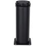 AOWISH 4-Pack Stainless Steel Furniture Legs Furniture Foot Upgraded & Thickened Cabinet Metal Legs 2 Inch Diameter Shelves Sofa Table Kitchen Adjustable Feet with 16 Screws (4 Inch/100 mm, Black)