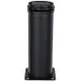 AOWISH 4-Pack Stainless Steel Furniture Legs Furniture Foot Upgraded & Thickened Cabinet Metal Legs 2 Inch Diameter Shelves Sofa Table Kitchen Adjustable Feet with 16 Screws (4 Inch/100 mm, Black)