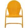 Crosley Furniture CO1001A-TG Griffith Retro Metal Outdoor Chair, Tangerine