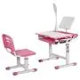 Diroan Kids Functional Desk and Chair Set, Height Adjustable Children School Study Desk with Tilt Desktop, Book Stand, LED Light, Metal Hook and Storage Drawer for Boys Girls (Pink) Diroan Kids Functional Desk and Chair Set, Height Adjustable Children School Study Desk with Tilt Desktop, Book Stand, LED Light, Metal Hook and Storage Drawer for Boys Girls (Pink)