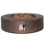 HOMPUS Propane Patio Fire Pit Table, Lava Rocks and Rain Cover for Outdoor Leisure Party,50,000 BTU 42-inch Round Bronze Concrete Fire Table HOMPUS Propane Patio Fire Pit Table, Lava Rocks and Rain Cover for Outdoor Leisure Party,50,000 BTU 42-inch Round Bronze Concrete Fire Table