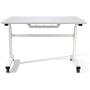 Atlantic Crank Adjustable Height Desk - Sit or Stand at This Large Workspace, Heavy Gauge Steel Frame in White Atlantic Crank Adjustable Height Desk - Sit or Stand at This Large Workspace, Heavy Gauge Steel Frame in White